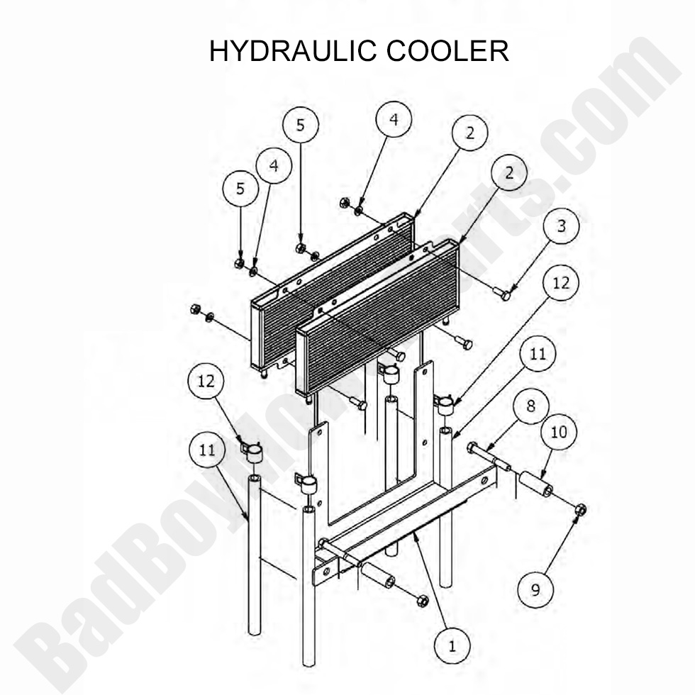 2017 Diesel - 1500cc Hydraulic Cooler